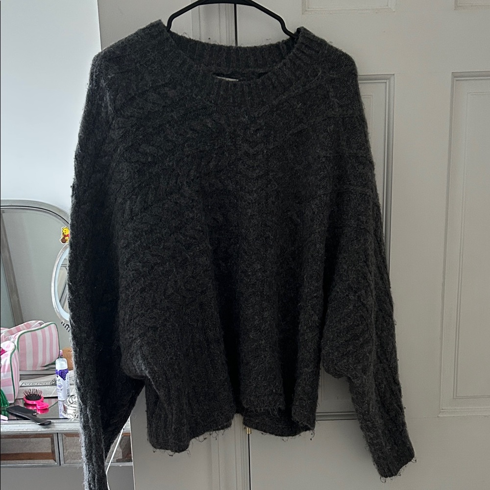 Abercrombie & Fitch Charcoal Crew Neck Sweater